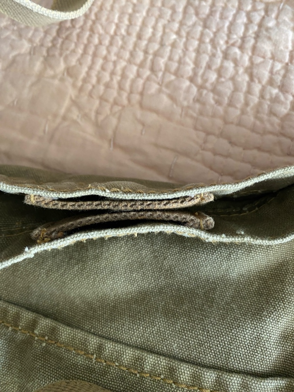 American Eagle Outfitters Tan Canvas Tote Bag with Brown Straps - Picture 7 of 11